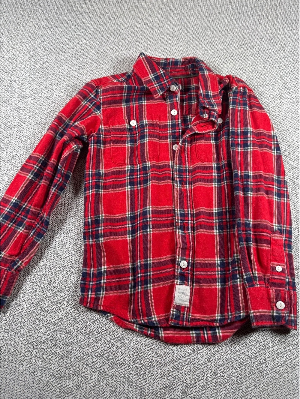 Carter's Red Plaid Button-Up Shirt for Kids Size 6